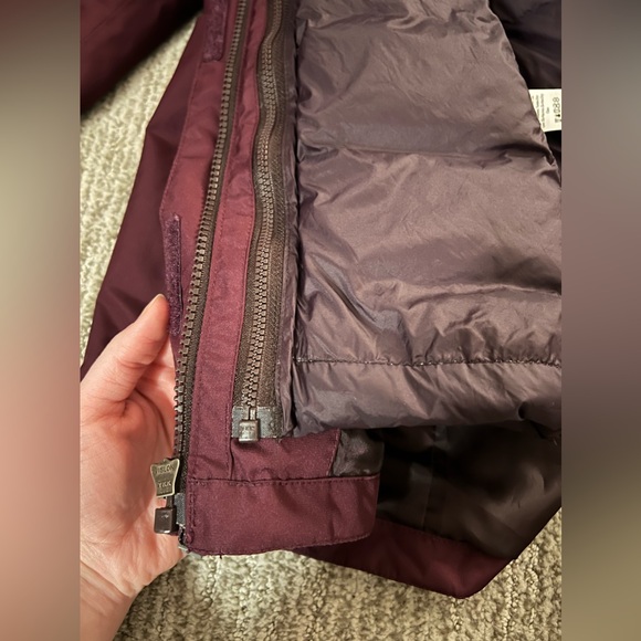 Women's Burgundy Hooded Jacket - Picture 5 of 8